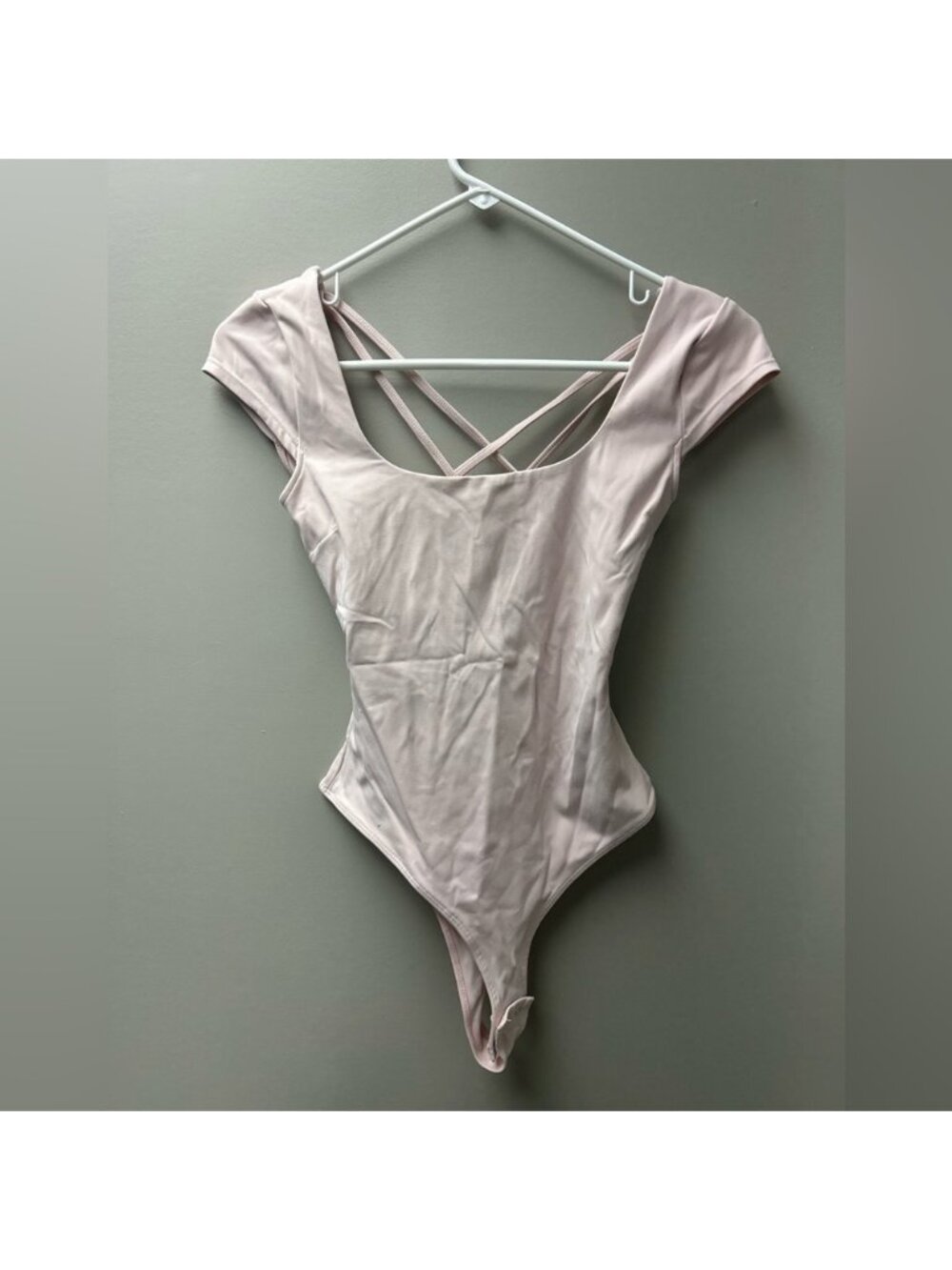 Garage Baby Pink‎ Open Back Criss Cross Bodysuit